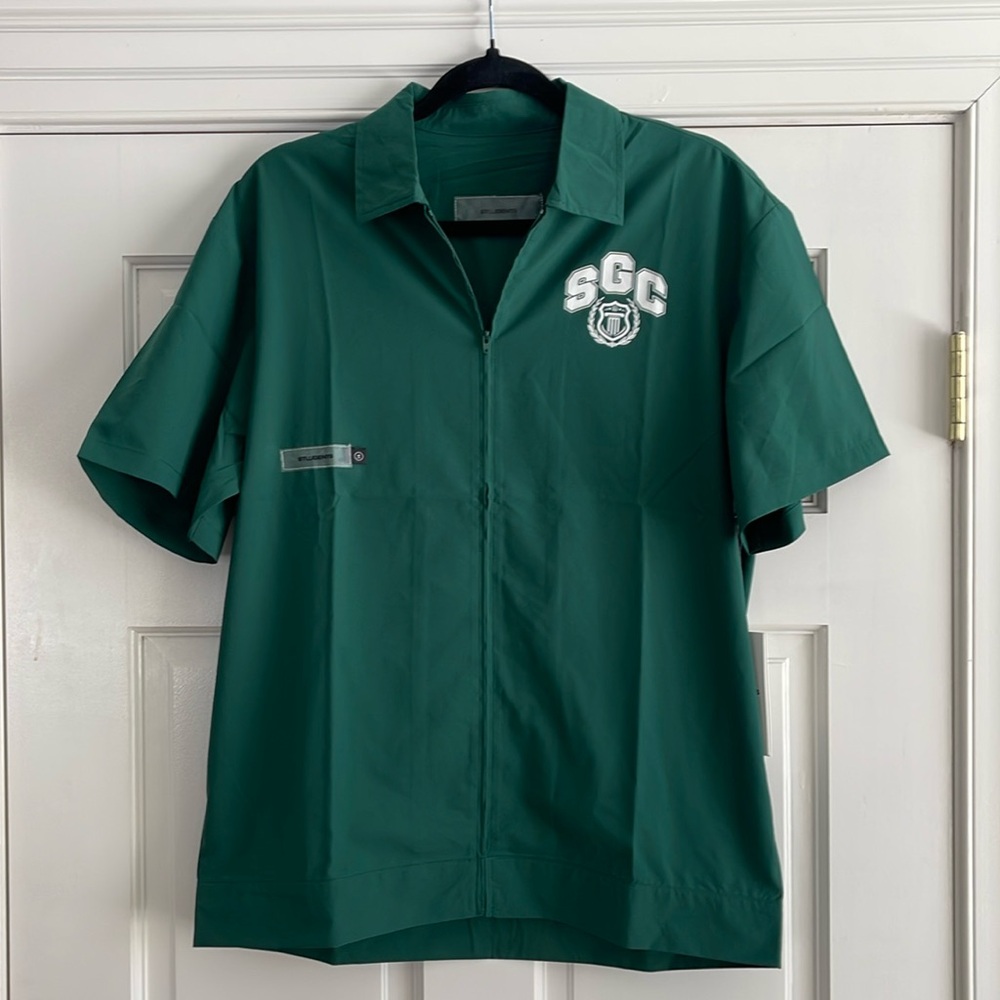 NWT Students Golf lightweight, short sleeve green jacket, full zip shirt